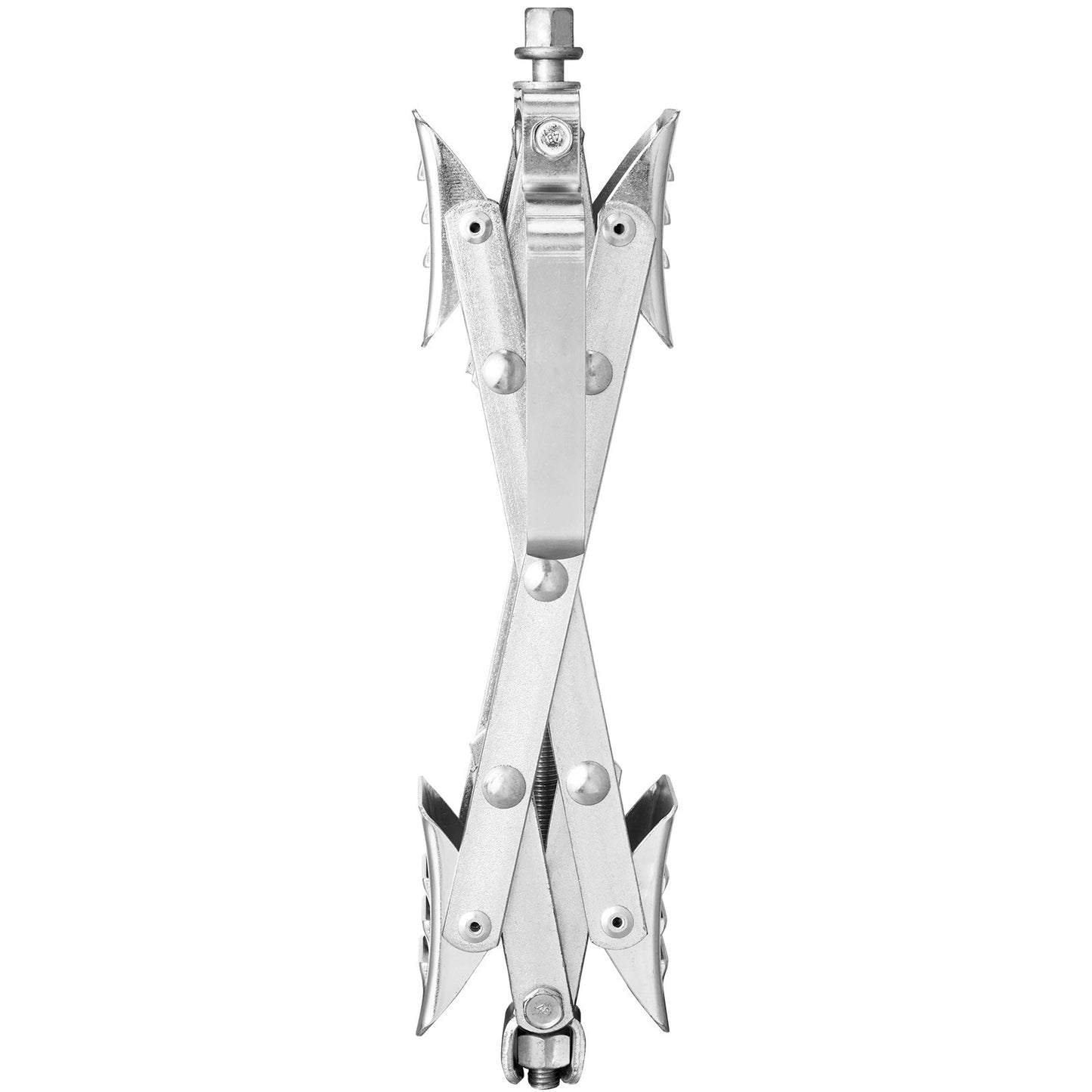 Camper Wheel Chock Stabilizer, X-shaped RV Stabilizer Wheel Chock, Fit for 1.5" to 10" Tire Space, 2 Sets of Wheel Chocks with Ratchet Wrench and Storage Bag for Campers Travel Trailers Trucks