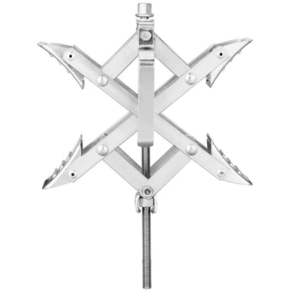 Camper Wheel Chock Stabilizer, X-shaped RV Stabilizer Wheel Chock, Fit for 1.5" to 10" Tire Space, 2 Sets of Wheel Chocks with Ratchet Wrench and Storage Bag for Campers Travel Trailers Trucks