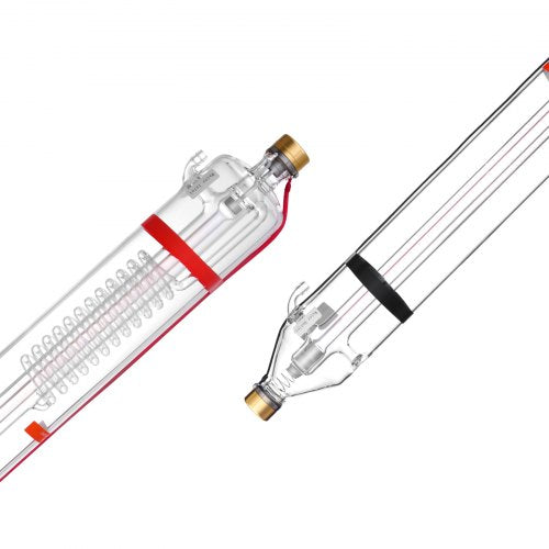 100W CO2 Laser Tube, 57 in (1450 mm) Length, 3.1 in (80 mm) Dia Borosilicate Glass Laser Cutter Tube with Metal Head, 10,000hr Wires Preconnected for Laser Engraver Engraving Cutting Machine