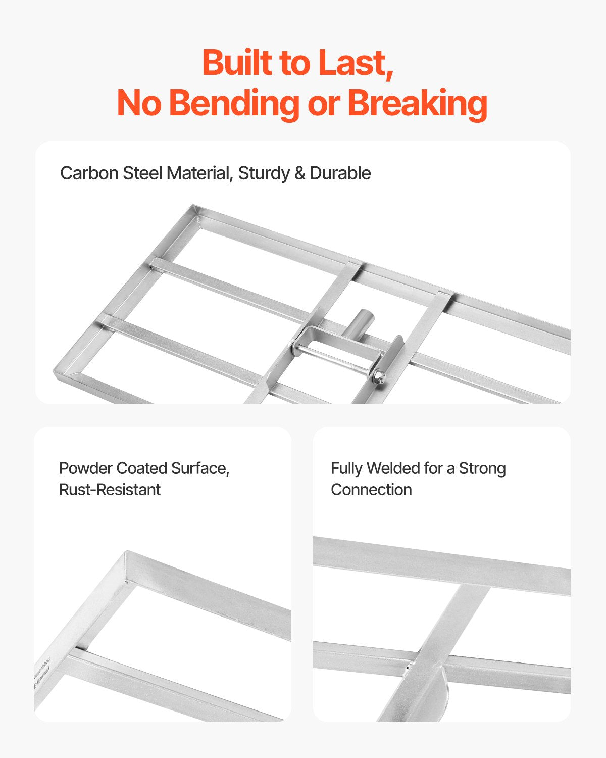 Lawn Leveling Rake, Lawn Leveler with 83.9 in Handle, 48x10 in Ground Plate, Rust-Resistant Carbon Steel Soil Leveler, 2 Heights Adjustable, Effort Saving Lawn Leveling Tool for Yard Golf Court