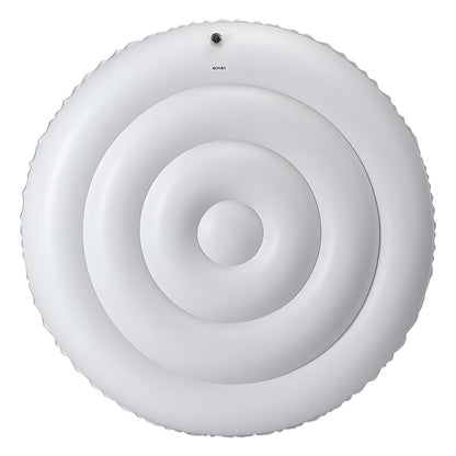 Uppblåsbart spabadsskydd, 137 cm runt spabadsskydd, isolerat spa-skydd för uppblåsbar spabad, väderbeständigt och vattentätt energibesparande lock för utomhusbruk, vitt
