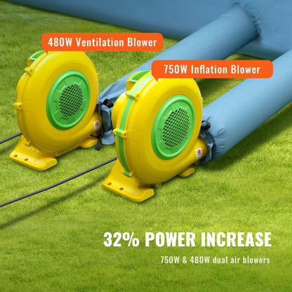 Uppblåsbart sprutboxtält för billackering 610 cm x 305 cm x 244 cm filtersystem 2 blåsmaskiner