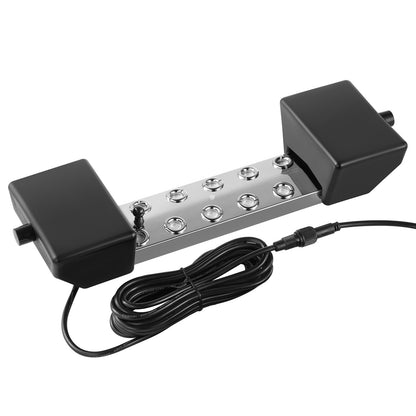 Ultrasonic Mist Maker 10 Head, 7000mL/H Ultrasonic Fogger, Mist Maker with 280W IP67 Waterproof Power Supply, Buoy, Replacement Discs, for Pond, Garden, Rockery, Greenhouse, Halloween Decoration