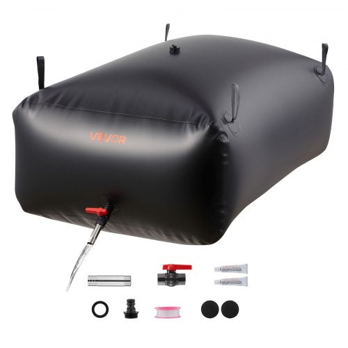 Water Storage Bladder 540L Large Capacity Water Bag, Portable & Collapsible Soft Waters Container, Leakproof & Tear-Resistant PVC Emergency Waters Storage Tank for RV Truck & Outdoor Use