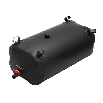 Water Storage Bladder, 113L Water Storage Container Tank, 1000D PVC Thickened Soft Bag Bladder, Collapsible Portable for Garden Irrigation, Camping, RVs, Emergency Use - Black