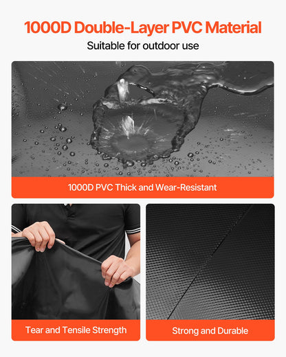 Water Storage Bladder, 240L Water Storage Container Tank, 1000D PVC Large Capacity Soft Bag Bladder, Collapsible Portable for Garden Irrigation, Camping, RVs, Emergency Use - Black