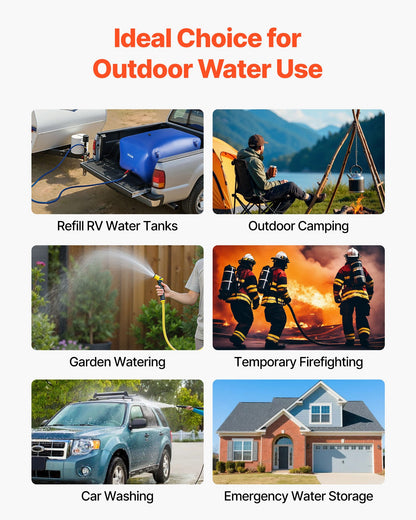 Water Storage Bladder 400L Large Capacity Water Bag, Portable & Collapsible Soft Waters Container, Leakproof & Tear-Resistant PVC Emergency Waters Storage Tank for RV Truck & Outdoor Use