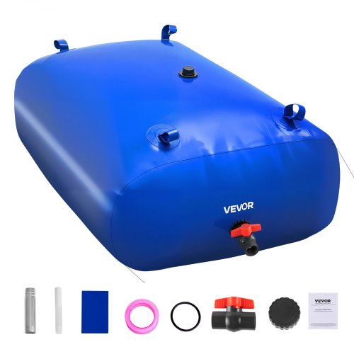 Water Storage Bladder, 330L Water Storage Container Tank, 1000D PVC Large Capacity Soft Bag Bladder, Collapsible Portable for Garden Irrigation, Camping, RVs, Fire Prevention (Blue)