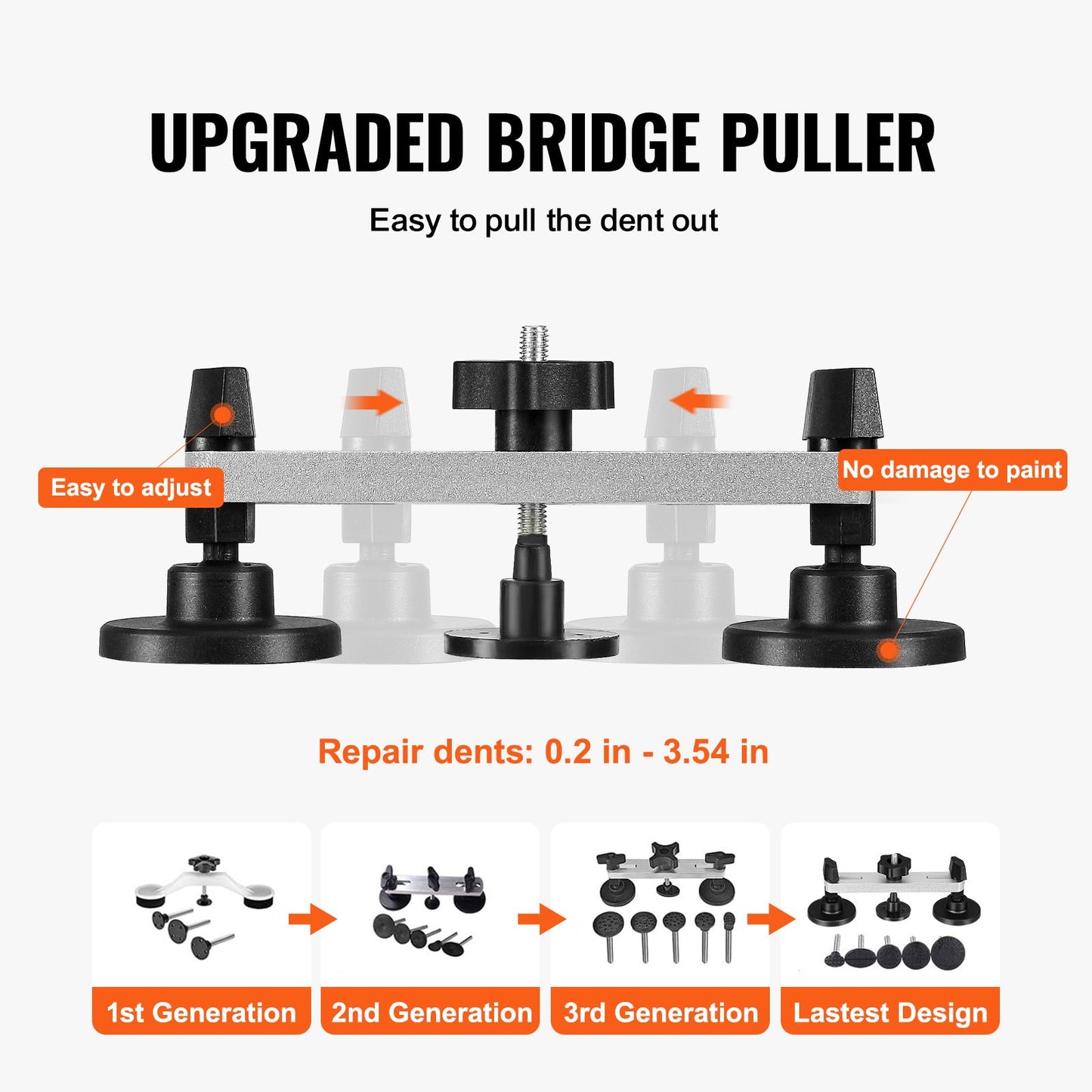 Car Body Dent Puller Bridge Lifter Tool Paintless Hail Remover Repair Kit