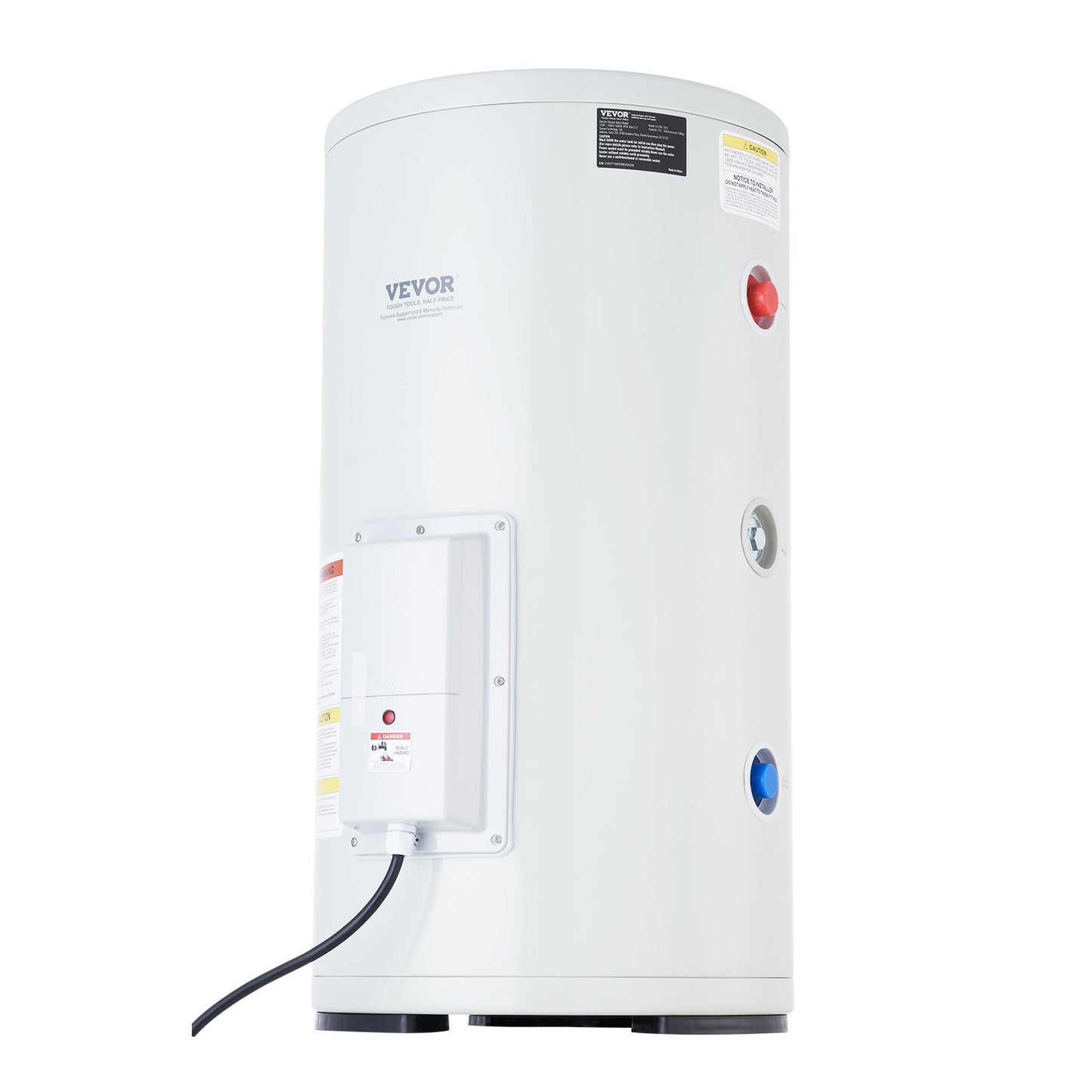 Electric Water Heater, 18 Gallon Tank Instant Hot Water Heater, 1.6Kw Tankless Water Heater w/ LED Display,Knob Control, IPX4 Waterproof Side Connection On Demand Heaters for Shower, Bath