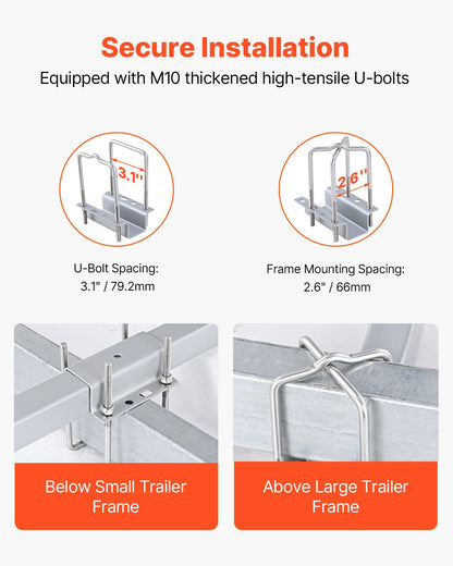 Boat Trailer Guide, 1016mm Adjustable Design Trailer Guide Poles, 2PCS High-Hardness Steel Trailer Guide-Ons, Trailer Guides with PVC Pipe Posts, for Ski Boat, Fishing Boat or Sailboat Trailer