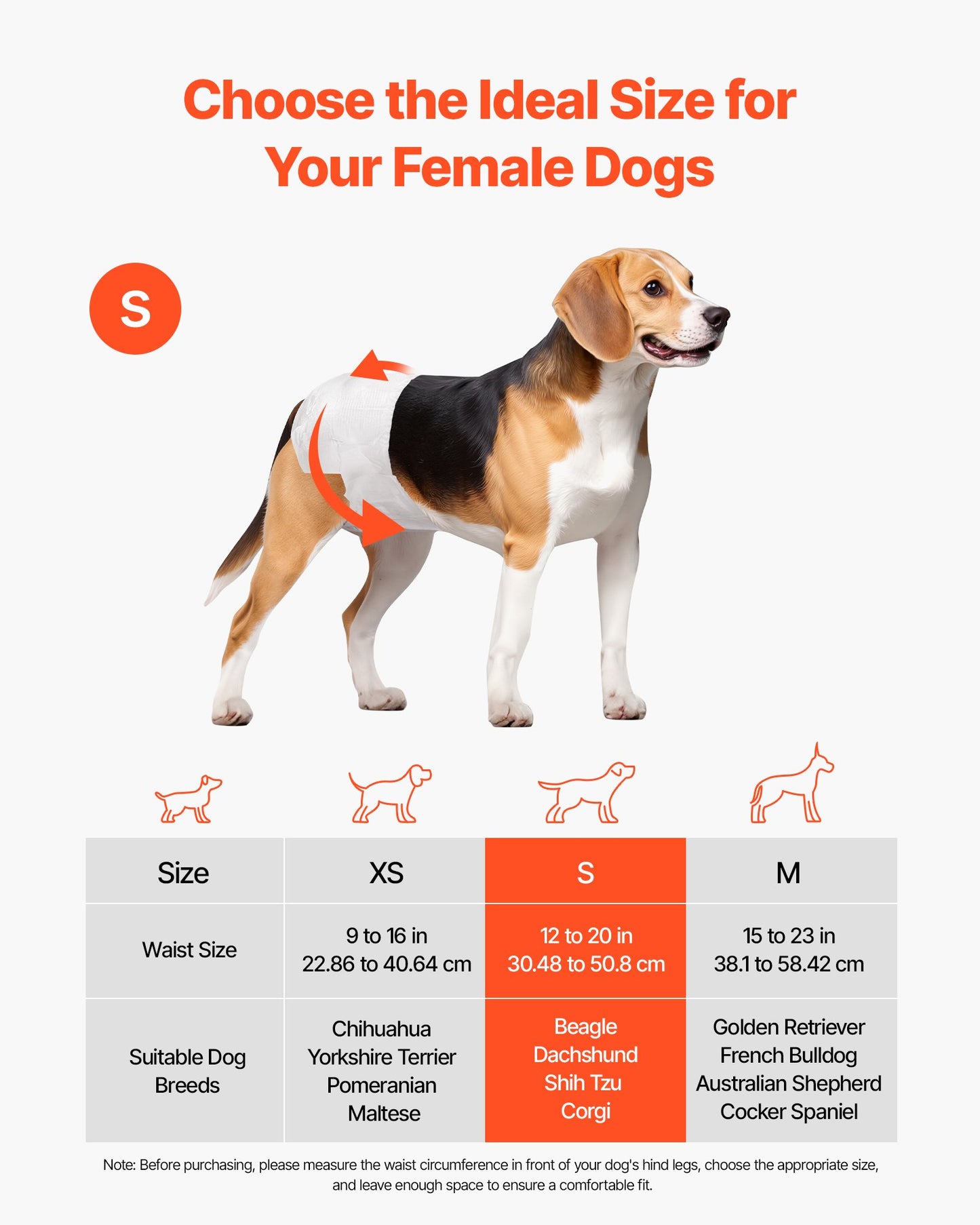 Engångsblöjor för hundar, superabsorberande blöjor för tikhundar, 360° läckagesäker blöja för tikhundar med våtindikator för löpperioder, träning, inkontinens - S, 96 st (2 förpackningar med 48)