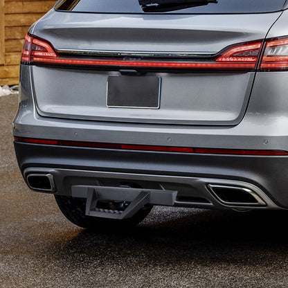 Hitch Step for 2 Inch Receiver, Strong Steel Construction with 300 LBS Load Capacity, Rear Bumper Guard Protector with Pin Lock and Stabilizer, Universal Fit for Truck, SUV, Pickup, Trailer