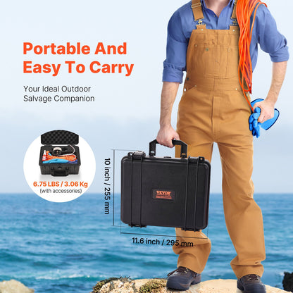 Magnet Fishing Kit, 1400 LBS/635 Kg Double-Sided Pulling Force Magnet Fishing Kit, Rare Earth Neodymium Magnetic Fishing Kit Includes Grappling Hook, Heavy Duty Rope, Gloves, Eyebolt, Carry Case