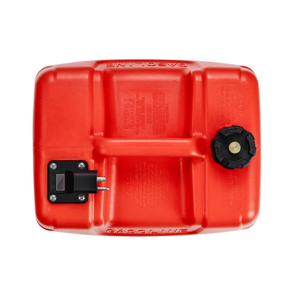 Boat Fuel Tank, 3.17-Gallon/12-L Marine Outboard Transfer Tank, Transfer Tank with 9.8ft Hose, Gauge for Outboard Engine, Yacht, Fishing Boat, Deck, Red