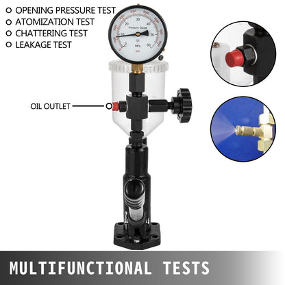 600 Bar Injector Tester 0.8L Fuel Pressure Gauge, Injector Tester with Dual Scale, Injector Tester, Diagnostic Tool for Diesel Engines
