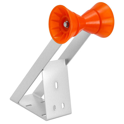 Vinschstativ för båttrailer, 50,8-76,2 mm vinschstolpar, vinschsäte för båttrailer med orange TPU-rulle och u-bultar, lämplig för vattenskoter, segelbåt, fiskebåt, motorbåt (galvaniserad), silver