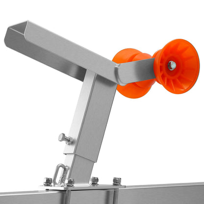 Vinschstativ för båttrailer med rulle, justerbar höjd 365-548 mm, båtvinschfäste med U-bultar för 50,8-76,2 mm B x 76,2-101,6 mm H trailertunga, lämplig för vattenskoter, segelbåt, motorbåt