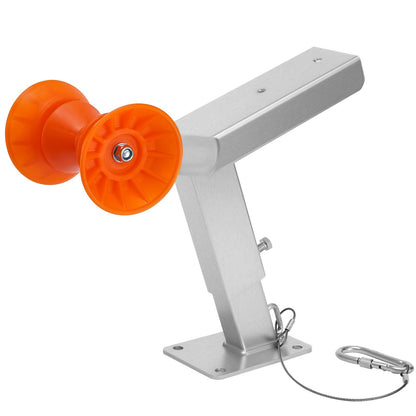 Vinschstativ för båttrailer med rulle, justerbar höjd 365-548 mm, båtvinschfäste med U-bultar för 50,8-76,2 mm B x 76,2-101,6 mm H trailertunga, lämplig för vattenskoter, segelbåt, motorbåt