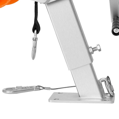 Boat Trailer Winch Stand with Roller, 544 kg Winch & 51 mm x 7.6 m Winch Strap, Boat Winch Mount with U-Bolt for 50.8-76.2 mm W x 76.2-101.6 mm H Trailer Tongue, Fit for Jet Ski, Sailboat, Speedboat