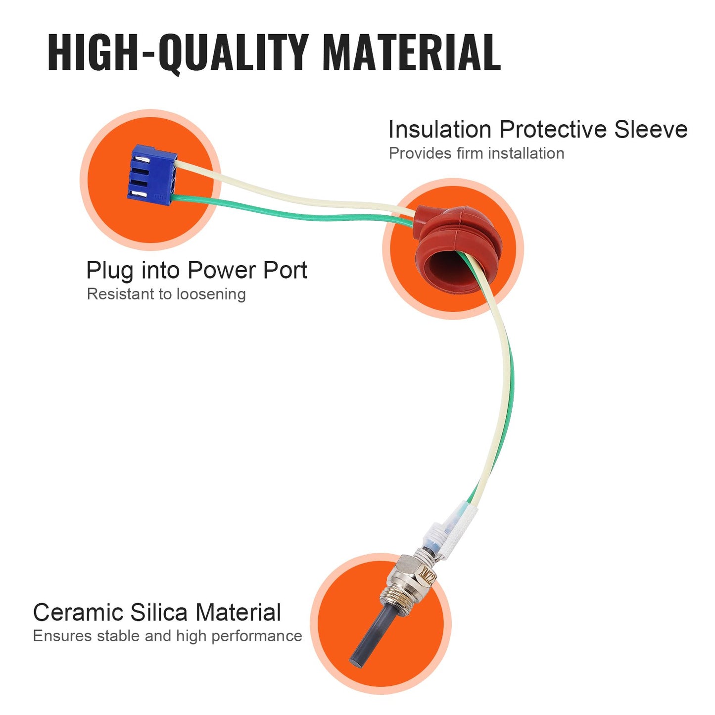 Glödstiftssats för dieselvärmare, reparationssats för keramiskt glödstift, luftdieselparkeringsvärmare med demonteringsverktyg, renoveringssats för dieselvärmare för 2KW/5KW/8KW dieselvärmare