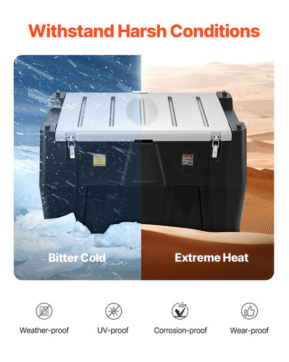 Portable Diesel Tank, 484.5L Capacity & 10 GPM Flow Rate, Gas Fuel Tank with 12V Electric Transfer Pump and 4m Rubber Hose, PE Diesel Transfer Tanks for Easy Fuel Transportation, Black