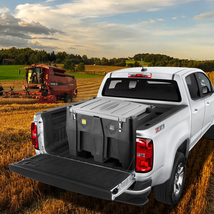 Portable Diesel Tank, 484.5L Capacity & 10 GPM Flow Rate, Gas Fuel Tank with 12V Electric Transfer Pump and 4m Rubber Hose, PE Diesel Transfer Tanks for Easy Fuel Transportation, Black