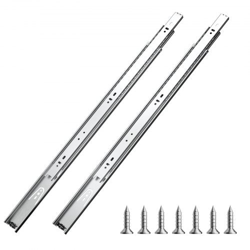 Drawer Slides, 22 inch, 10 Pairs Full Extension Ball Bearing Cabinet Rails, 100 LB Load Capacity Heavy Duty Side Mount Dresser Drawer Slides, Drawer Track Runners for Kitchen DIY Replacement