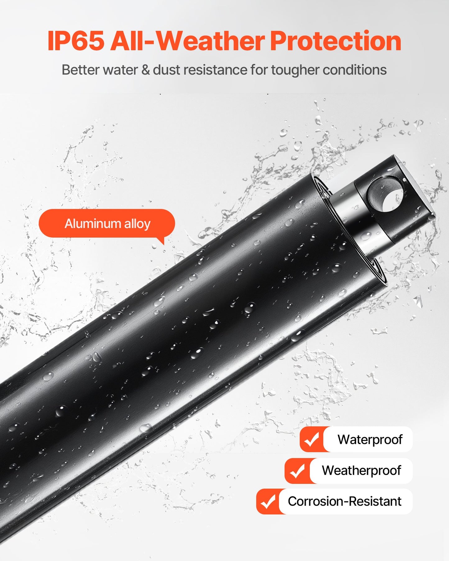 12V Linear Actuator, 200mm Stroke Ultra Heavy-Duty 9000N Linear Motion Actuator, IP65-Rated 5mm/s with Mounting Brackets for Industrial Machinery Vessels, Heavy Lifting Systems