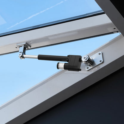 12V Linear Actuator, 200mm Stroke Ultra Heavy-Duty 9000N Linear Motion Actuator, IP65-Rated 5mm/s with Mounting Brackets for Industrial Machinery Vessels, Heavy Lifting Systems