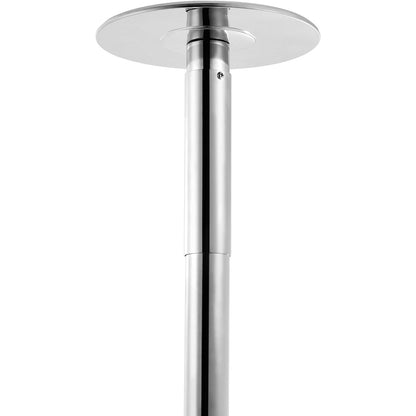 Professionell dansstång, snurrande statisk dansstångskit, bärbar avtagbar stång, 45 mm kraftig stång i rostfritt stål, höjdjusterbar fitnessstång, för träning hemma, klubbgym, silver