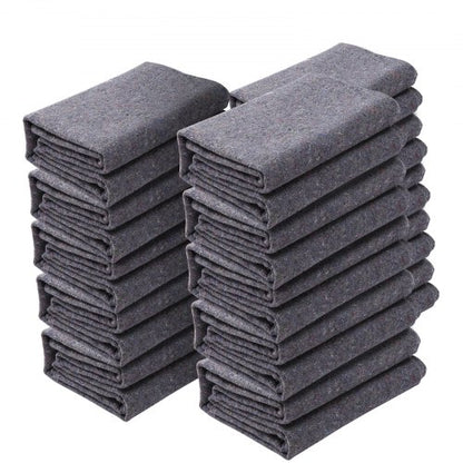 Moving Blankets,182.9 x 137.2 cm, 9.5 kg/dz Weight, 12 Packs, Professional Recycled Cotton Packing Blanket, Large Heavy Duty Shipping Mover Pads Perfect for Protecting Furniture, Floors, Appliances