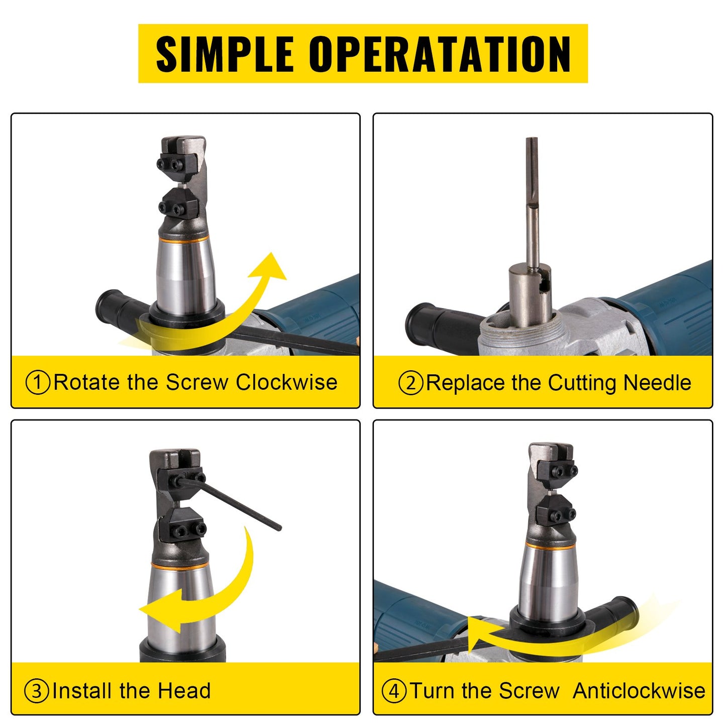 Electric Metal Nibbler 625W Nibbler Metal Cutter 1000RPM High Speed Rotor Metal Nibbler 110V w Replaced Blades Storage Case Sheet Metal Nibbler for Cutting Stainless Steel, Aluminium, Plastic