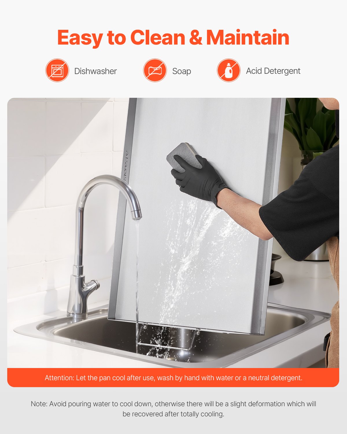 Stekplåt i rostfritt stål, 32x16 tum universal platt rektangulär platta, gasgrillstekplåt för BBQ-grill, teppanyaki, bärbart familjeköksredskap med handtag, för camping, tailgating-fest