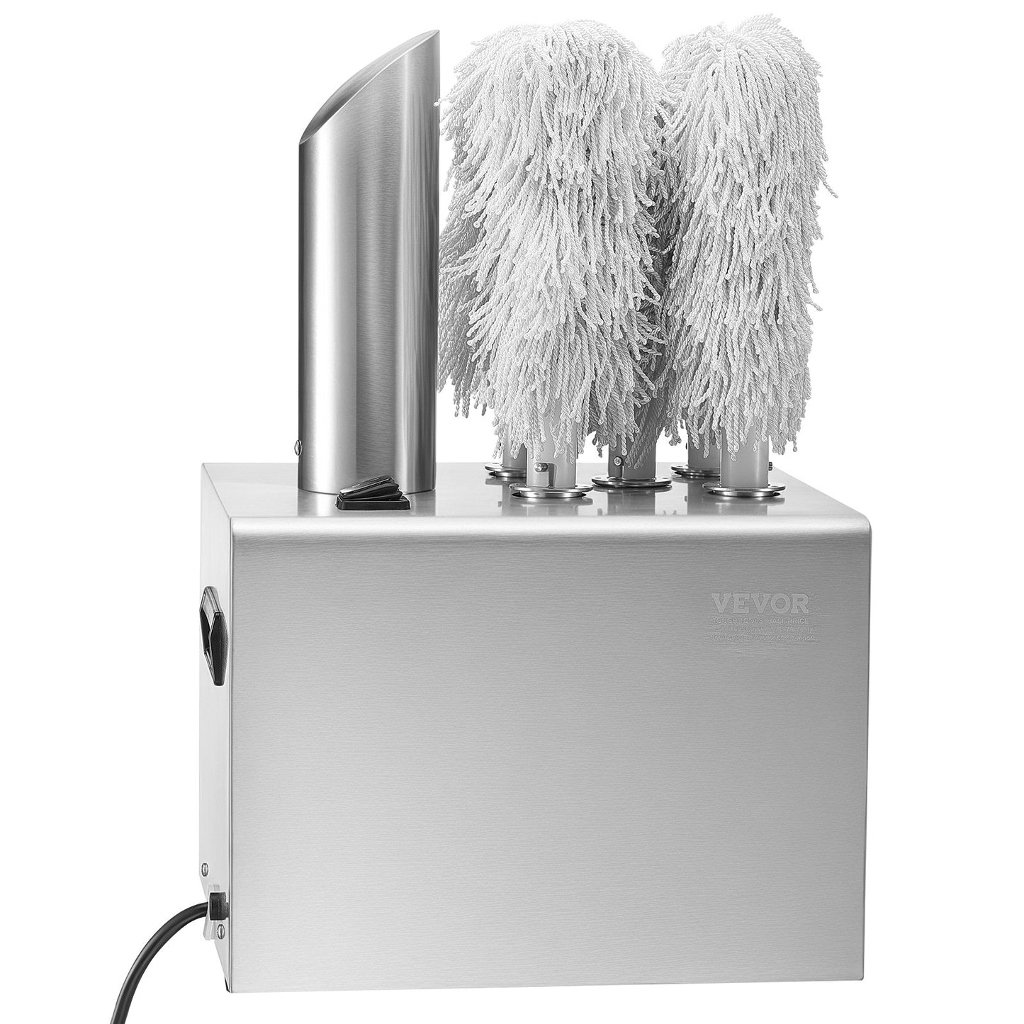 Wine Glass Polisher Machine, 5-Brush Glass Polishing Machine, 330 Cups/Hour Electric Commercial Glass Polisher for Champagne Glasses, Beer Cups, Mugs, Perfect for Bar Restaurant Kitchen