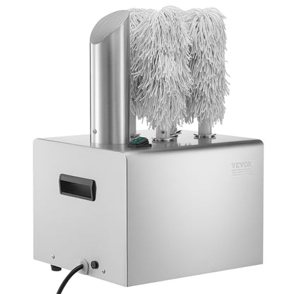 Wine Glass Polisher Machine, 5-Brush Glass Polishing Machine, 330 Cups/Hour Electric Commercial Glass Polisher for Champagne Glasses, Beer Cups, Mugs, Perfect for Bar Restaurant Kitchen