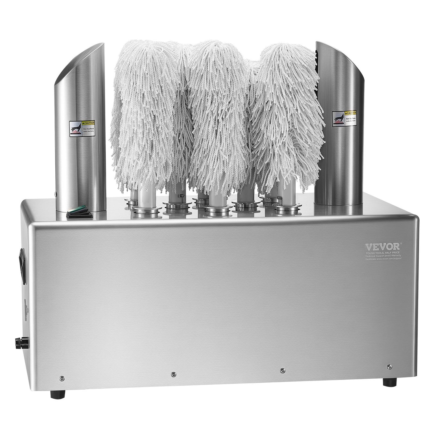 Wine Glass Polisher Machine, 8-Brush Glass Polishing Machine, 660 Cups/Hour Electric Commercial Glass Polisher for Champagne Glasses, Beer Cups, Mugs, Perfect for Bar Restaurant Kitchen