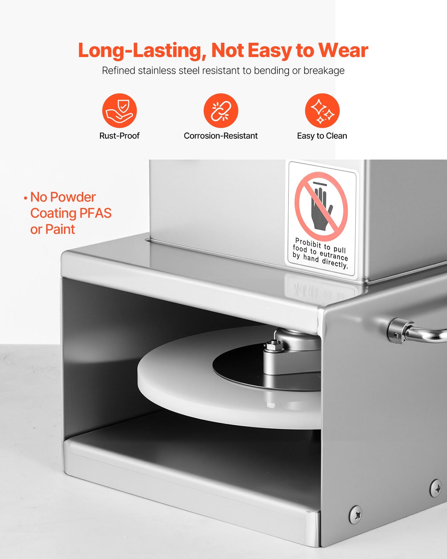 Electric Pizza Dough Press Machine, 6 inch Pizza Pastry Press Plate, Stainless Steel Bread Presser, Adjustable Thickness Commercial Forming Machine, with 100 Pcs Parchment Paper