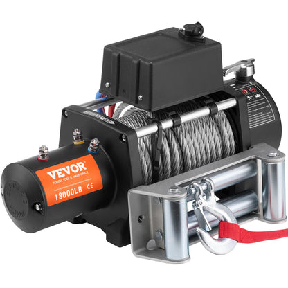 Electric Winch Truck 8,164.7 kg Steel Cable IP65 Waterproof Remote Control