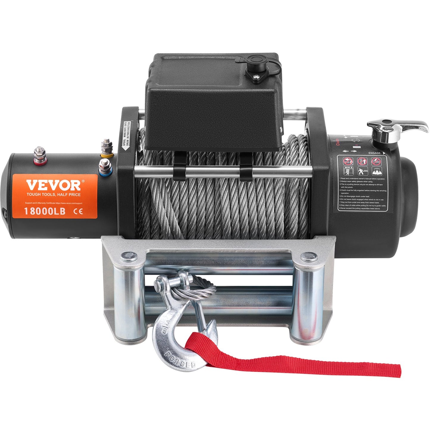 Electric Winch Truck 8,164.7 kg Steel Cable IP65 Waterproof Remote Control