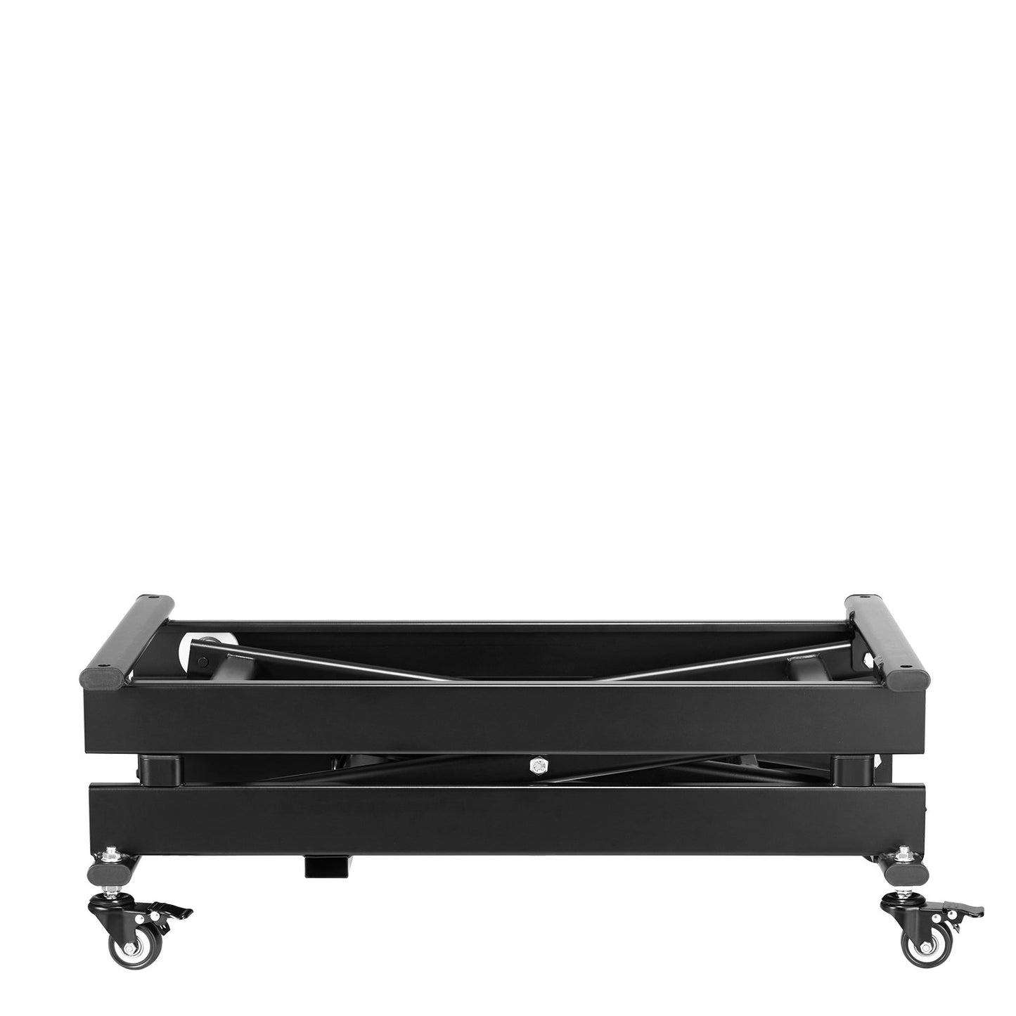 Electric Lift Table, 330 lbs Capacity Single Scissor Lift Table, 8 - 28 in Height Adjustable Lifting Platform, Coffee Table lift with 4 Wheels, for Material Handling and Transportation, Black