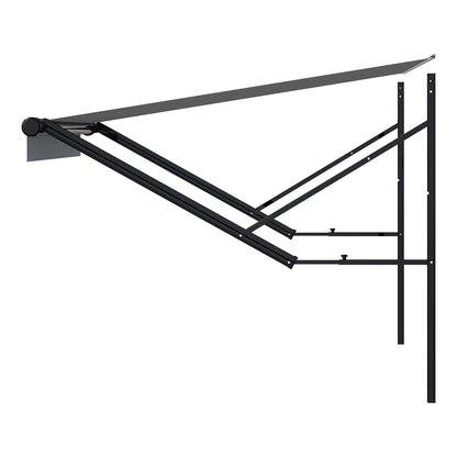 Motorized RV Awning Complete Kit, 10' Retractable Awning with Aluminum Alloy Frame, Outdoor Trailer Awning, Fit for Most RVs(Black Fade)