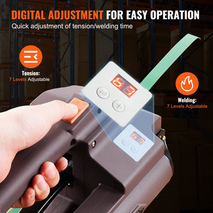 Automatic Electric Strapping Machine Tool for PP/PET 1-1.9 cm Straps