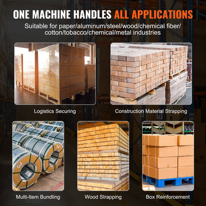 Automatic Electric Strapping Machine Tool for PP/PET 0.9-1.6 cm Straps