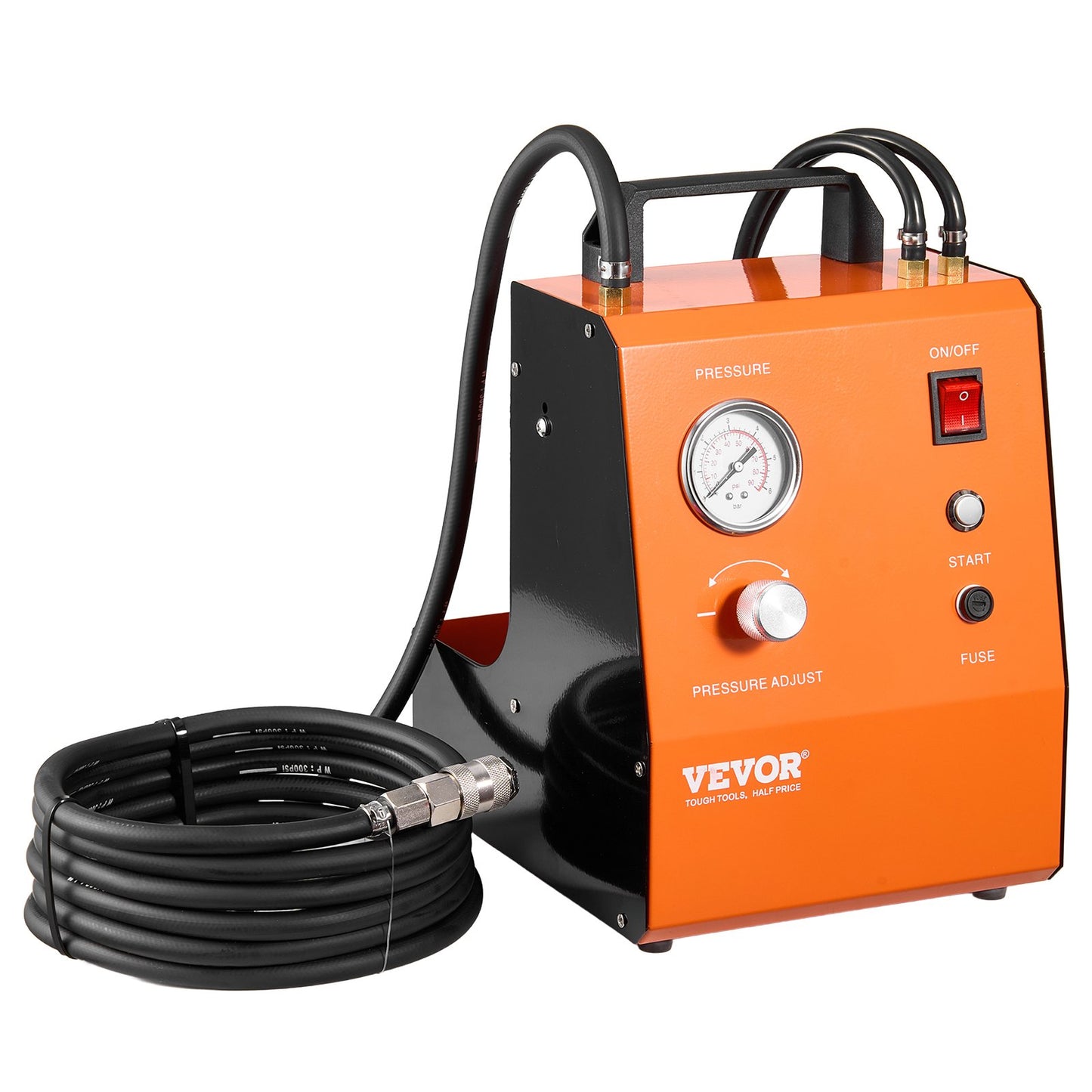 Elektrisk bromsluftningssats, professionell 220V huvudbromscylinderluftningssats med tryckmätare och inbyggd luftpump, mångsidig bromsluftningsadaptersats för både likström och växelström