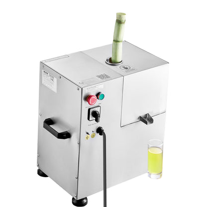 Commercial Sugar Cane Juicer, 800W Electric Sugarcane Juicer Machine with 300KG/H High Output, 4 Stainless Steel Rollers, Sugar Cane Press Juice Extractor Squeezer for Home/Commercial Use