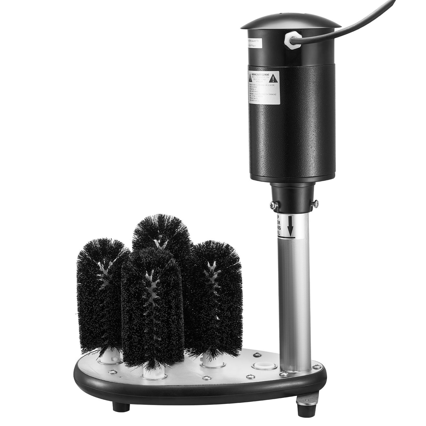 Electric Commercial Glass Washer, 5-Brush Bar Glass Cleaner, 1200 Cups/Hour Wine Glass Cleaning Machine, Bar Glass Washer for Champagne Glasses, Beer Cups, Mugs, Perfect for Bars and Cafes