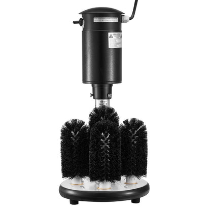 Electric Commercial Glass Washer, 5-Brush Bar Glass Cleaner, 1200 Cups/Hour Wine Glass Cleaning Machine, Bar Glass Washer for Champagne Glasses, Beer Cups, Mugs, Perfect for Bars and Cafes