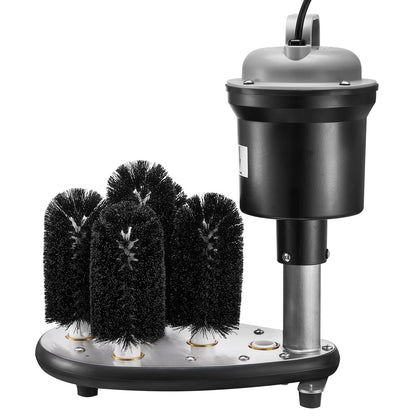 Electric Commercial Glass Washer, 5-Brush Bar Glass Cleaner, 1200 Cups/Hour Wine Glass Cleaning Machine, Bar Glass Washer for Champagne Glasses, Beer Cups, Mugs, Perfect for Bars and Cafes