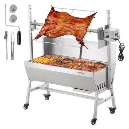 Rostspette Rotisserie BBQ Grill Gris Lamm Kyckling Stekgryta 42W 61,2 kg